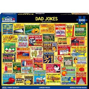 White Mountain 1000 Piece Puzzle Fun Dad Jokes